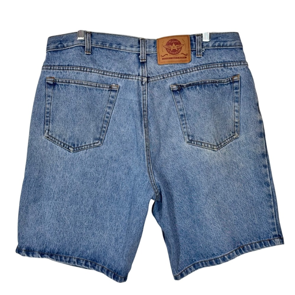 Flying A Denim Shorts Men's 38 Light Wash Vintage 90s Relaxed Cotton USA No Tag